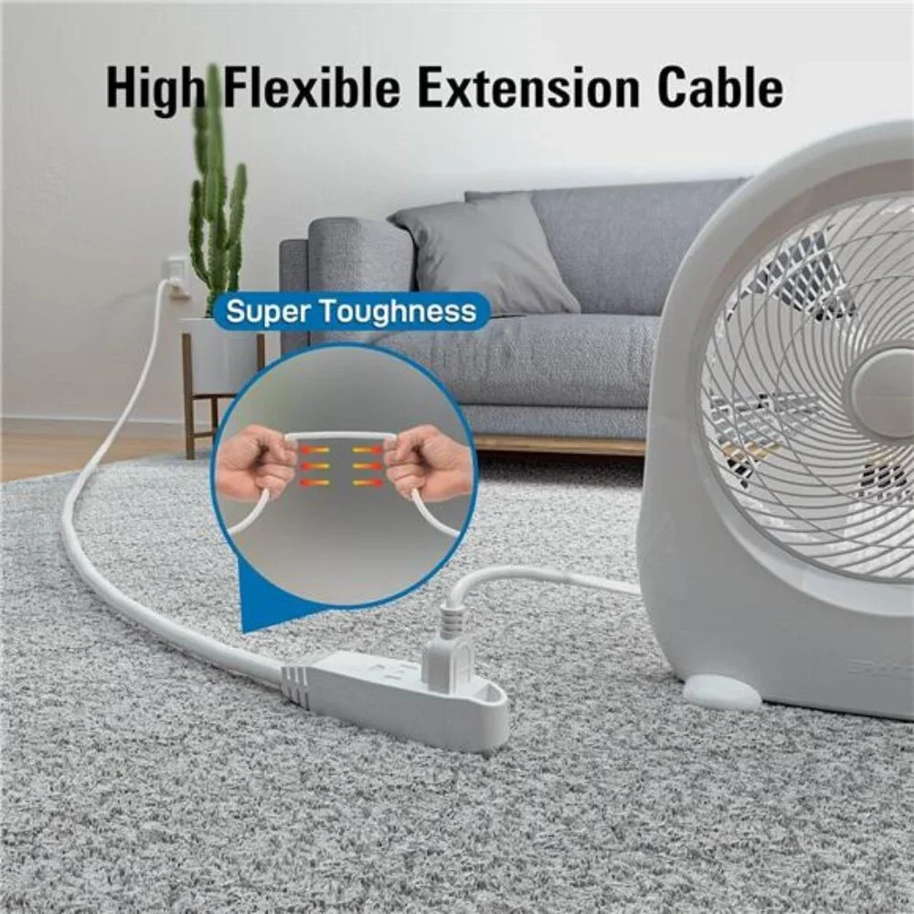 25-Feet 3 Outlet Extension Cord, Kasonic UL Listed, 16/3 SJTW 3-Wire Grounded